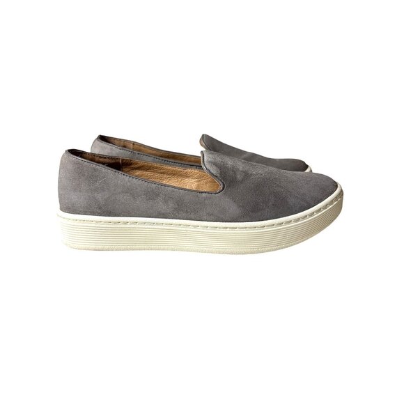 Sofft Somers Slip On Shoes Size 6 Snare Gray Flats Comfort Suede Leather Loafer - Picture 2 of 11